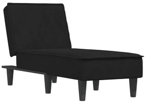 352838 vidaXL Кушетка, черна, кадифе