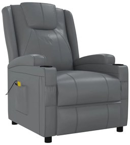 321314 vidaXL Масажен стол, антрацит, изкуствена кожа