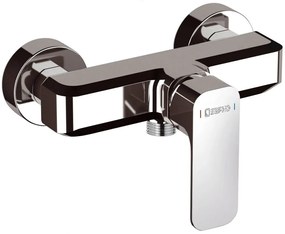 Стенна душ батерия в лъскаво-сребрист цвят (1 изход) Spy – Sapho