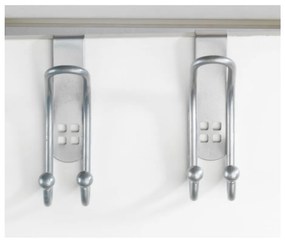 Комплект от 2 куки за окачване на врати в сребристо Кука за врата - Wenko