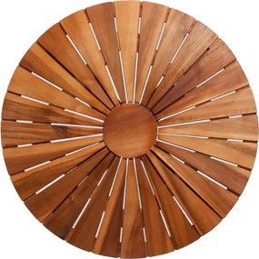 Кръгла градинска маса от масив от акация - 70 см