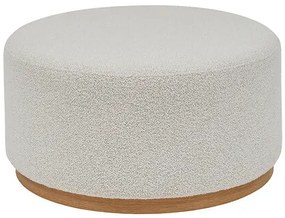 Пуф XL atmosphera Nesky, Букле, Бял, Ø81 см