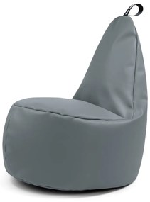 Сив детски пуф от изкуствена кожа Lull M – So Soft?