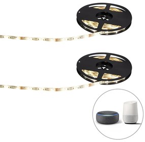Комплект от 2 интелигентни LED ленти RGBW 5 метра 24W с драйвер