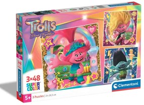 Clementoni - Пъзел Trolls 3 25292 3х48ч.