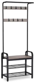 Стойка за дрехи NAVOR кафява/черна