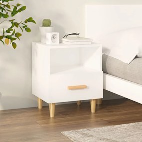 812006 vidaXL Нощно шкафче, бяло, 40x35x47 см