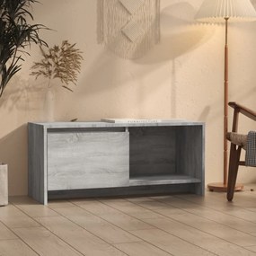 813018 vidaXL ТВ шкаф, сив сонома, 90x35x40 см, ПДЧ