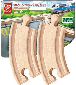 Hape - Игрален комплект Железопътни, извити линии, 4 броя