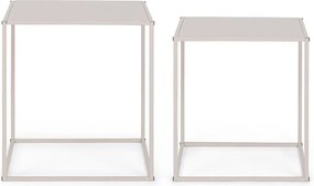 Бежови метални масички за кафе в комплект 2 бр. 38x38 cm Alrik – Yes Everyday