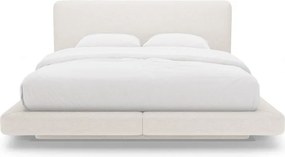 Бежово двойно легло 160x200 cm тапицирано Linea – Micadoni