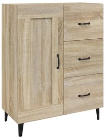 812234 vidaXL Сайдборд, дъб сонома, 69,5x34x90 см, инженерно дърво