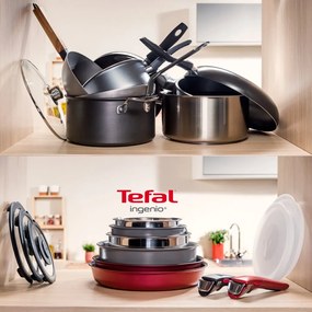 Алуминиев комплект съдове 9 бр. INGENIO Cook Eat L881S904 – Tefal