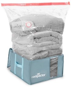 Вакуумна пластмасова кутия за съхранение на дрехи 42x40x25 cm Blue Edition – Compactor