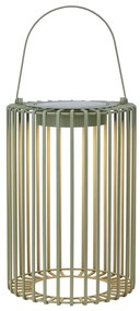 Зелен екстериорен LED фенер със соларен панел с USB (височина 54 cm) Cavia – Markslöjd