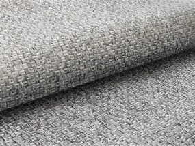 Сиво двойно тапицирано легло с място за съхранение и включена подматрачна рамка 140x200 cm Mano – Makamii