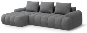 Сив сгъваем/с място за съхранение ъглов диван (ляв ъгъл) Linz – Cosmopolitan Design