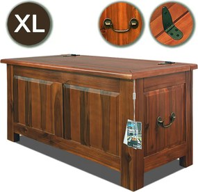 Дървен сандък от акация 85 × 44 × 48 cm