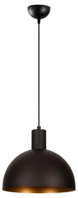 Окачване в черно и златисто с метален абажур ø 30 cm Sivani – Opviq lights