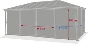 Завеси за пергола Hesperide Belize, Сиви шисти, 3.6x6 m