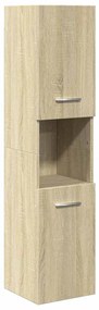 849635 vidaXL Шкаф за баня, дъб сонома, 30x30x130 см, инженерно дърво