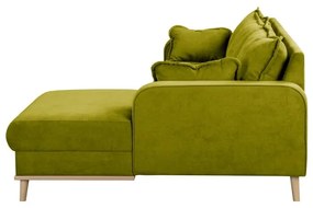 Зелен ъглов диван (десен ъгъл) Beata - Ropez