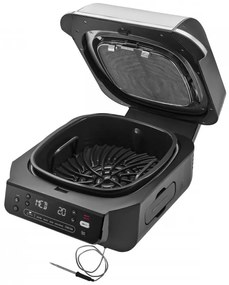 Фритюрник с горещ въздух и грил 5в1 Ninja Foodi Smart EG351EU, 1760W, 5.7 л, До 4 порции, 5 режима, Cyclonic Air, Smart Cook, Керамично покритие, Черен/инокс