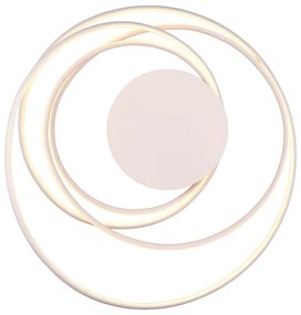 Бяла LED светлина за таван с метален абажур Nala - Trio Select