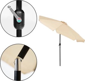 Голям градински чадър с наклон - 300 см Зелено