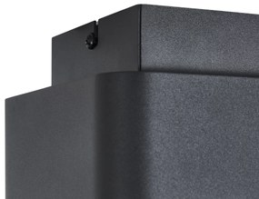 Заоблен повърхностно монтиран прожектор черен, въртящ се и накланящ се - Dox