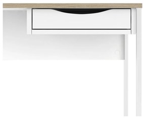 Бяла работна маса , 110 x 48 cm Function Plus - Tvilum
