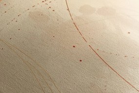 Картина на платно – Кръгове и линии Peach Fuzz