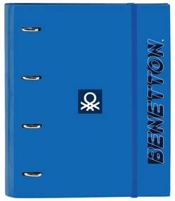 Папка с пръстени Benetton Deep water Син (27 x 32 x 3.5 cm)
