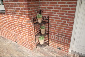 Черна метална ъглова сгъваема стойка за цветя - Esschert Design