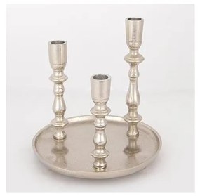 Свещник 20x19 см сребрист