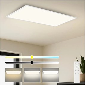 Brilagi - Димируемо LED таванно осветително тяло SLIMFRAME LED/80W/230V 120x60 cm бяло + дистанционно управление