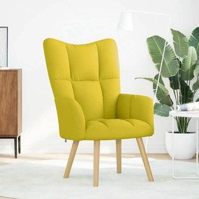 4016776 vidaXL Релакс стол, светложълт, текстил