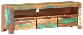 320208 vidaXL ТВ шкаф, 119x30x41 см, регенерирано масивно дърво