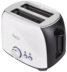 Тостер за хляб ZEPHYR ZP 1440 X, 800W, За 2 филийки, 7 степени на запичане, Бял/черен