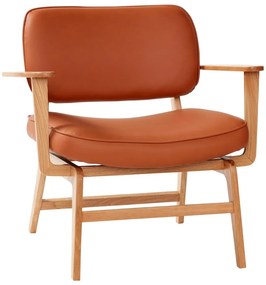 Оранжев фотьойл от изкуствена кожа Haze - Hübsch