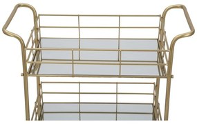 Количка за сервиране на 3 нива със златен дизайн Reo Carrello - Mauro Ferretti