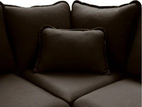 Черен ъглов диван (десен ъгъл) Beata - Ropez