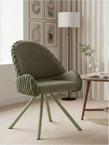 Зелени тапицирани трапезни столове в комплект с подлакътници 2 бр. Stockholm – Mauro Ferretti