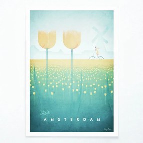 Плакат , 30 x 40 cm Amsterdam - Travelposter