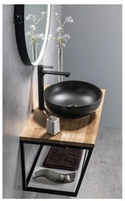 Матово-черна стояща батерия за мивка Pax – Sapho