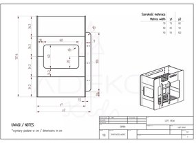 Двуетажно легло за деца 70x140 cm Simba - Adeko