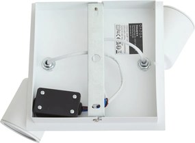 Модерен спот за баня бял квадратен 2-светлинен IP44 - Ducha