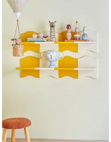 Жълт/бял детски рафт 80 cm Bubbi – Bloomingville Mini