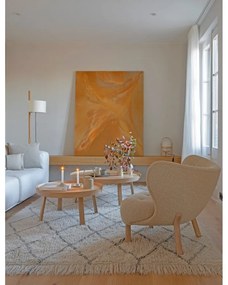 Кремав ръчно изработен вълнен килим подходящ за пране 200x300 cm Berber Soul – Lorena Canals