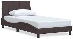 3310373 vidaXL Рамка за легло без матрак, тъмнокафява, 100x200 см, плат